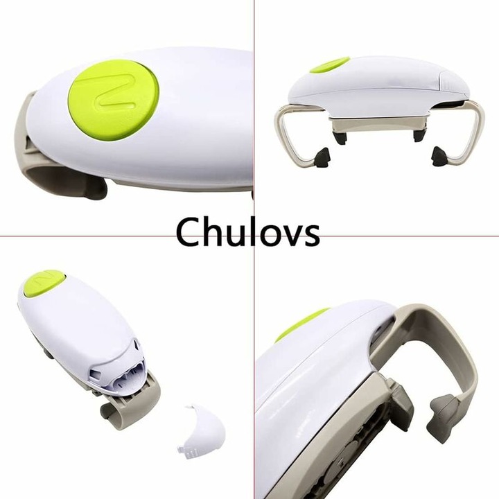 Elektromos konzervnyitó, fehér, automata nyitás, változatos méretek 1.5"-4"