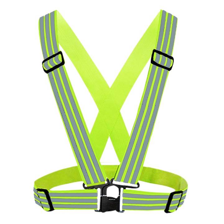 Vesta reflectorizanta ajustabila, set 2 piese, multicolor, S-XL