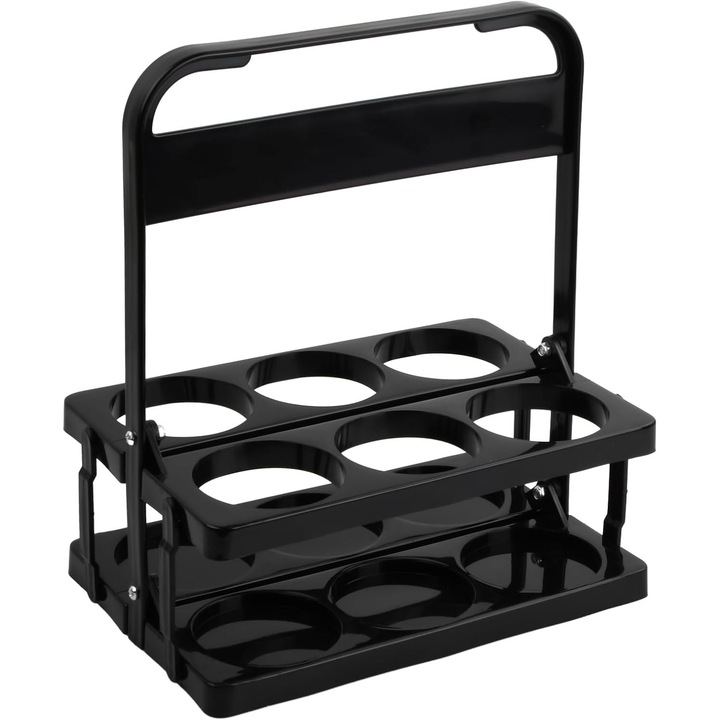 Palacktartó, 6 üveges, összecsukható, műanyag, 31,5x26,7x18cm, többszínű