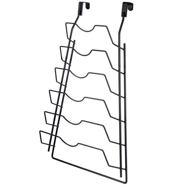 Főzőedék fedőtartó, Artemis, fém, fekete, 27,5x9,5x46,5cm