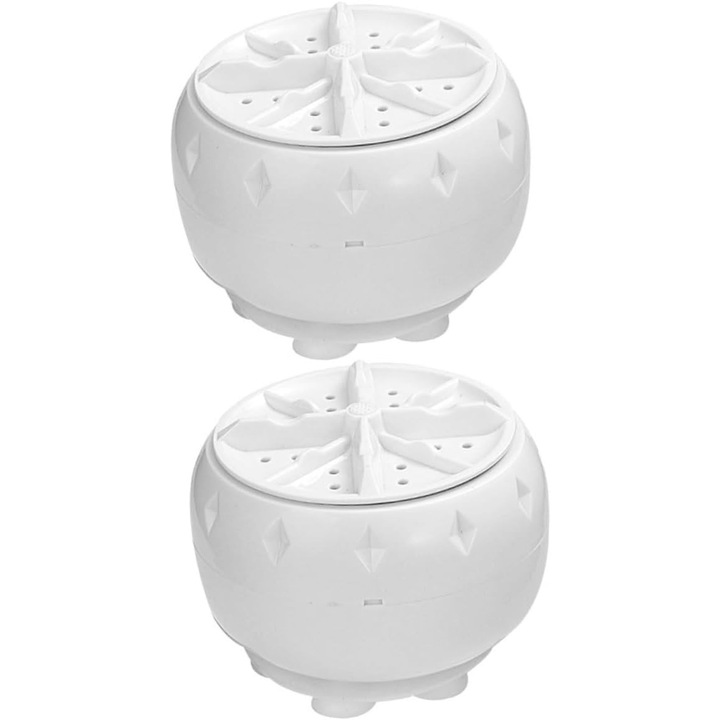 Masina de spalat mini cu turbina USB portabila, cu 2 piese, masina de spalat inteligenta si compacta pentru rulote, apartament, calatorii si casa, spalare delicata pentru lenjerie intima