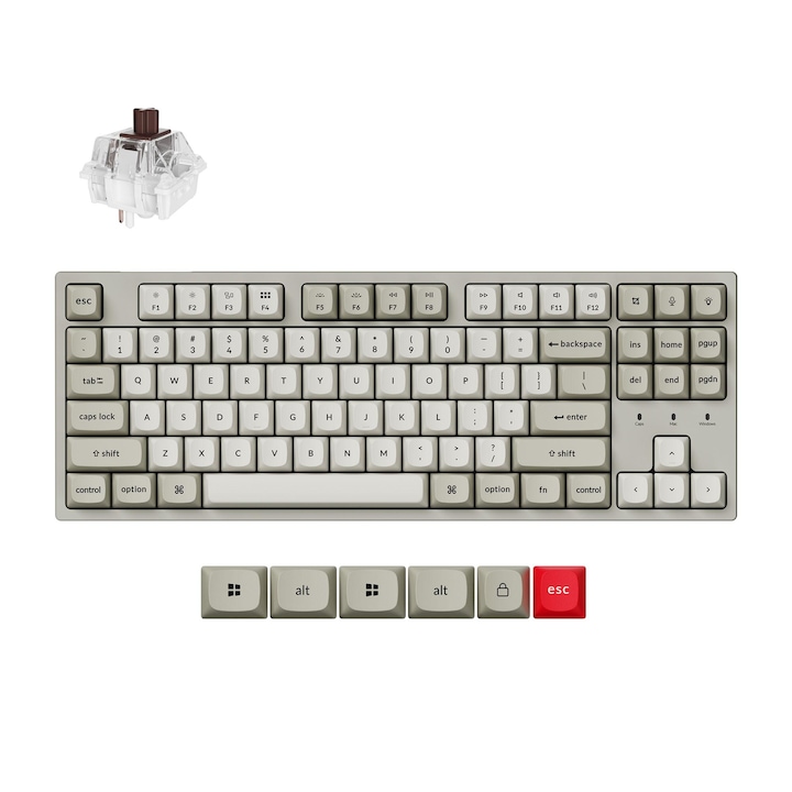 Tastatură Tastatură mecanică pentru jocuri Keychron C1 Pro 8K QMK - Super Brown Switch C1PX-M3
