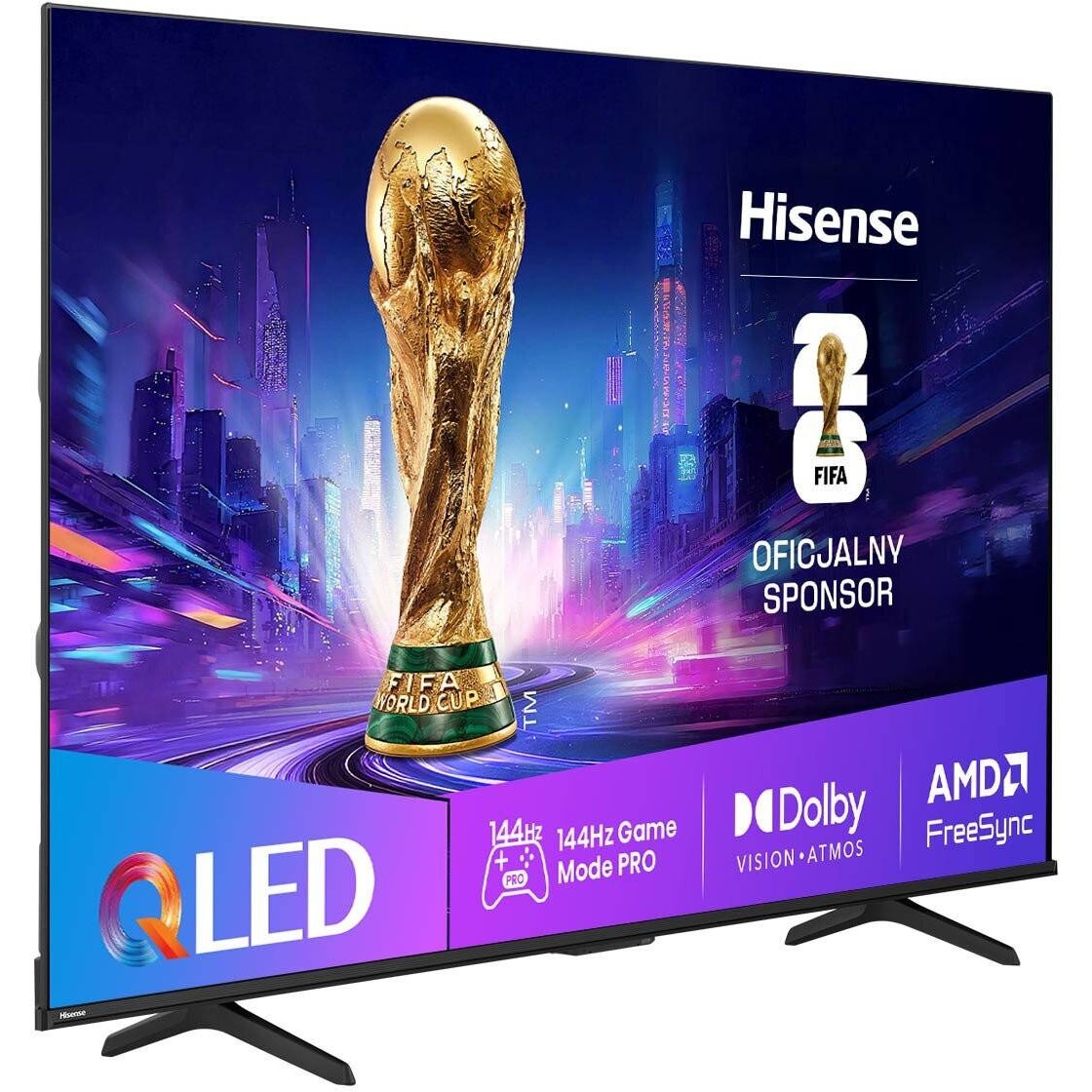 Televizor Hisense 43E7Q PRO 43inch 108cm QLED 4K VidaaOS 144Hz Dolby Atmos Negru