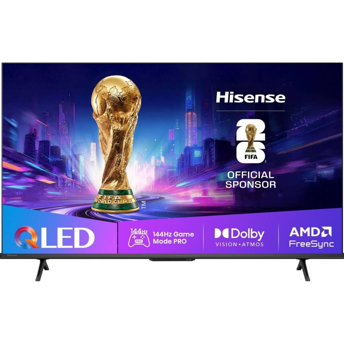 Televizor Hisense 43E7Q PRO 43inch 108cm QLED 4K VidaaOS 144Hz Dolby Atmos Negru