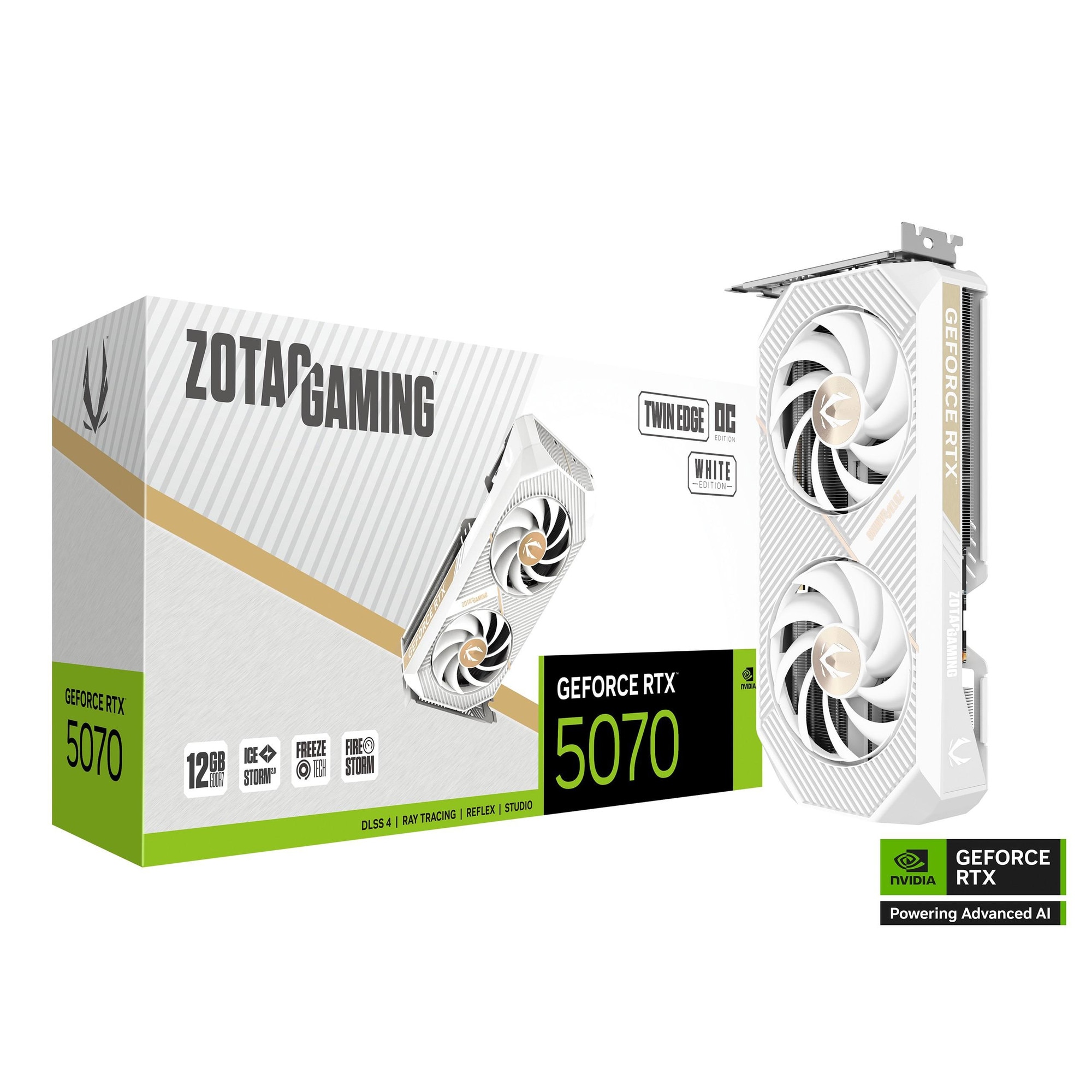 Placa Video Zotac GAMING GeForce RTX 5070 Twin Edge OC White