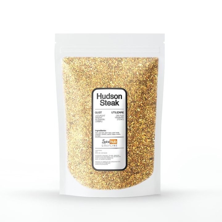 Mix Hudson Steak, condiment natural 100% pentru steak, burgeri gourmet si fripturi suculente, 1 kg
