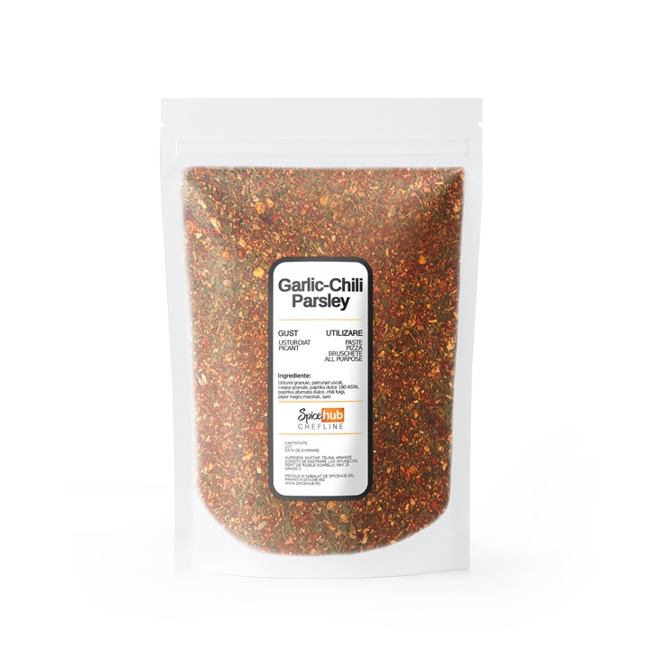 Mix condimente Garlic Chili Parsley, condiment premium pentru paste, creveti, legume si marinade picante, 1 kg