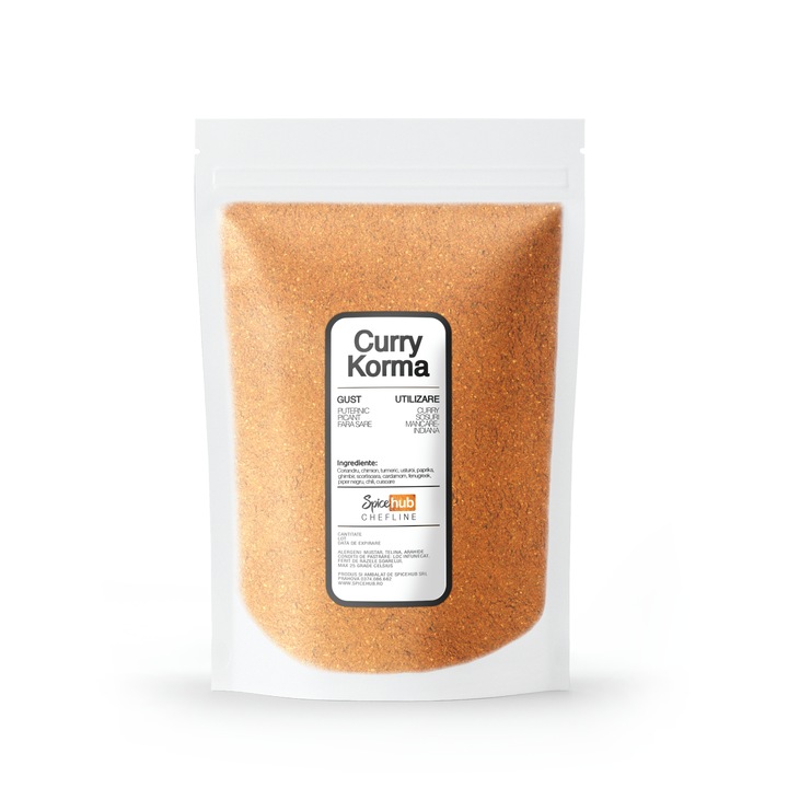 Mix Curry Korma, condiment natural 100% pentru curry cremos, orez basmati si legume indiene, 1 kg