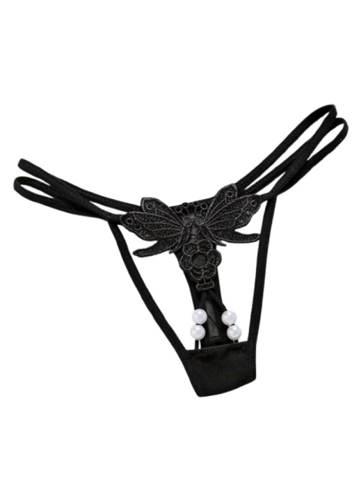 Szexi fehérnemű, pillangó, Fekete