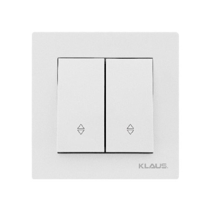 KÉSZLET 10 db dupla fehér kapcsoló Veavien KLAUS