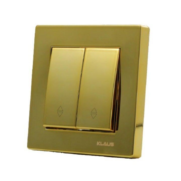 Készlet 10 dupla fényes arany Veavien kapcsoló, KLAUS KE01920