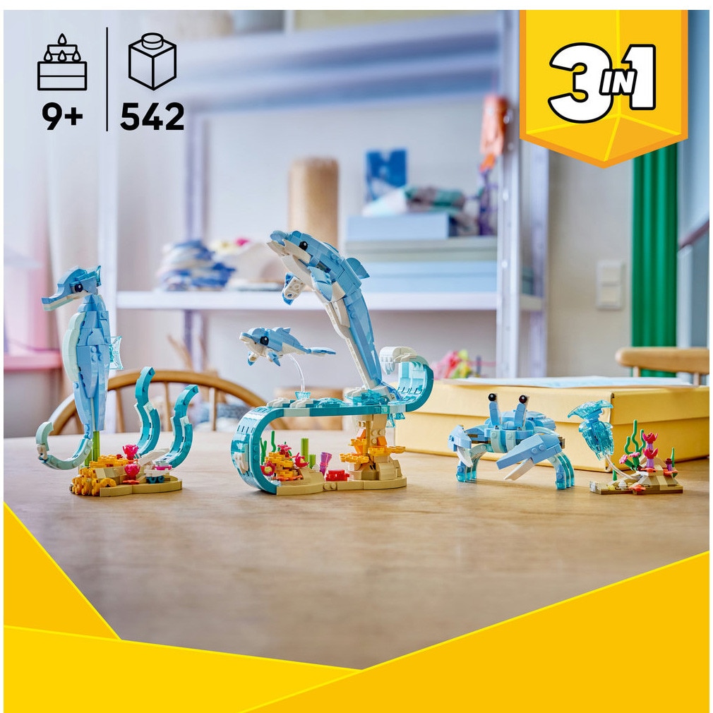 Set de constructie LEGO® Creator 3 in 1 Animale marine: Delfini