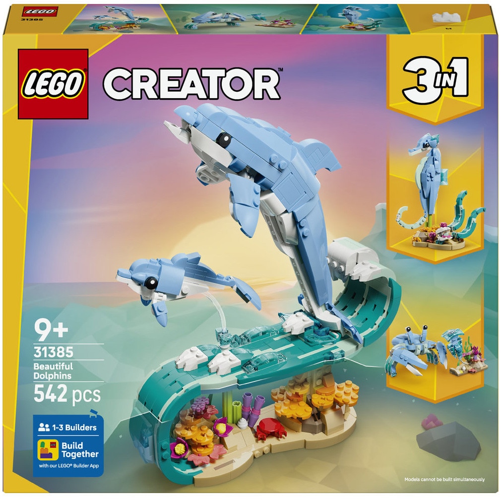 Set de constructie LEGO® Creator 3 in 1 Animale marine: Delfini