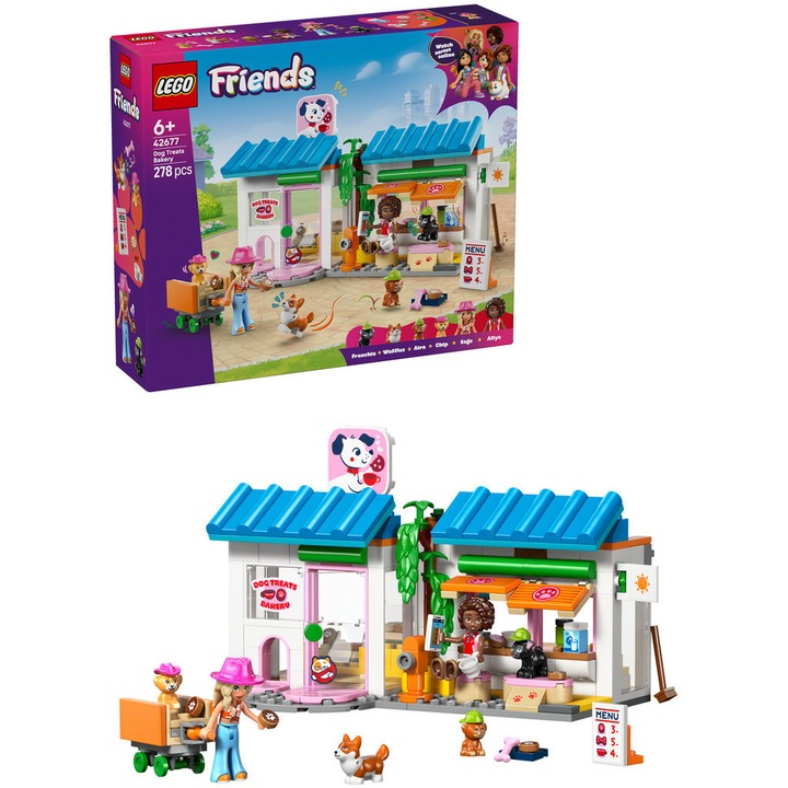 LEGO® Friends - Brutarie cu bunatati pentru caini 42677, 278 piese