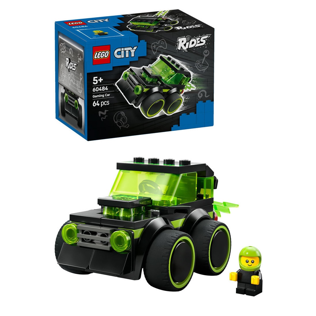 LEGO® City - Vehicule – Masina de curse din jocuri video 60484, 64 piese