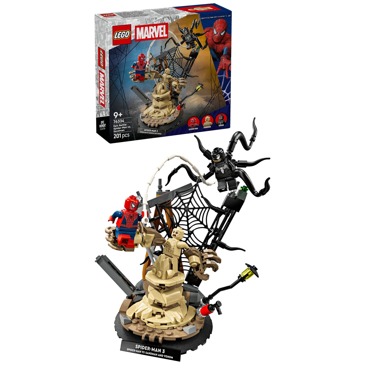 LEGO® Marvel - Batalie memorabila: Omul Paianjen vs Sandman 76334, 201 piese