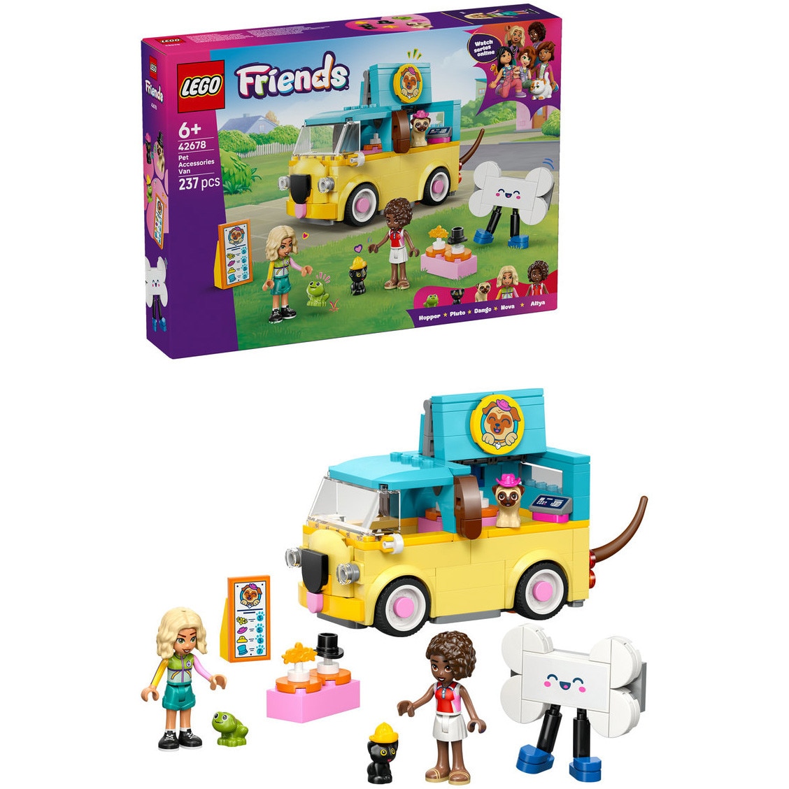 LEGO® Friends - Furgoneta cu accesorii pentru animale de companie 42678, 237 piese