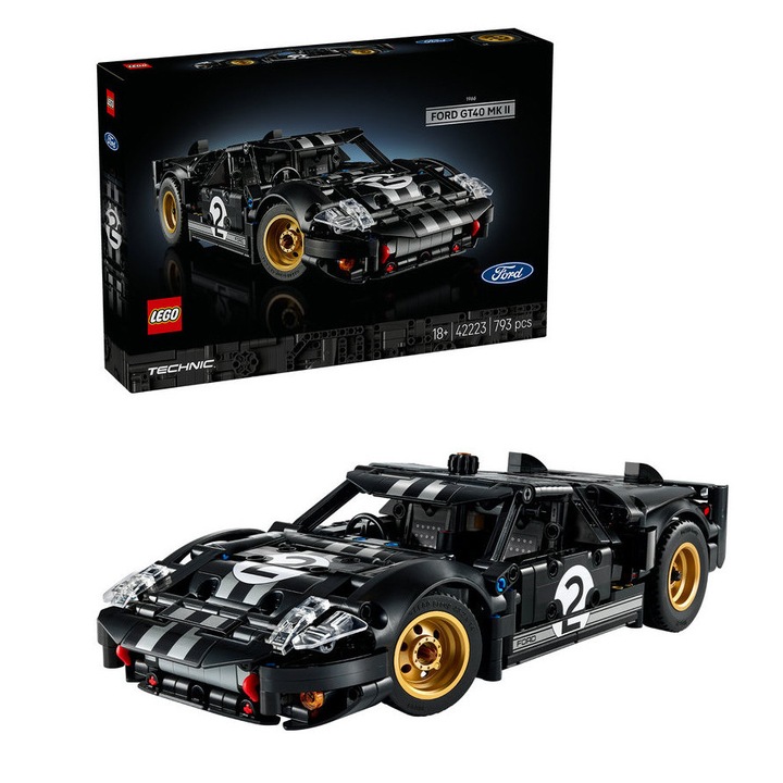 LEGO® Technic, 1966 Ford GT40 MKII versenyautó 42223, 793 darabos