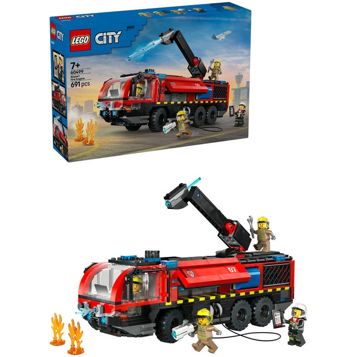 LEGO® City, Пожарна кола на летището 60499, 691 части