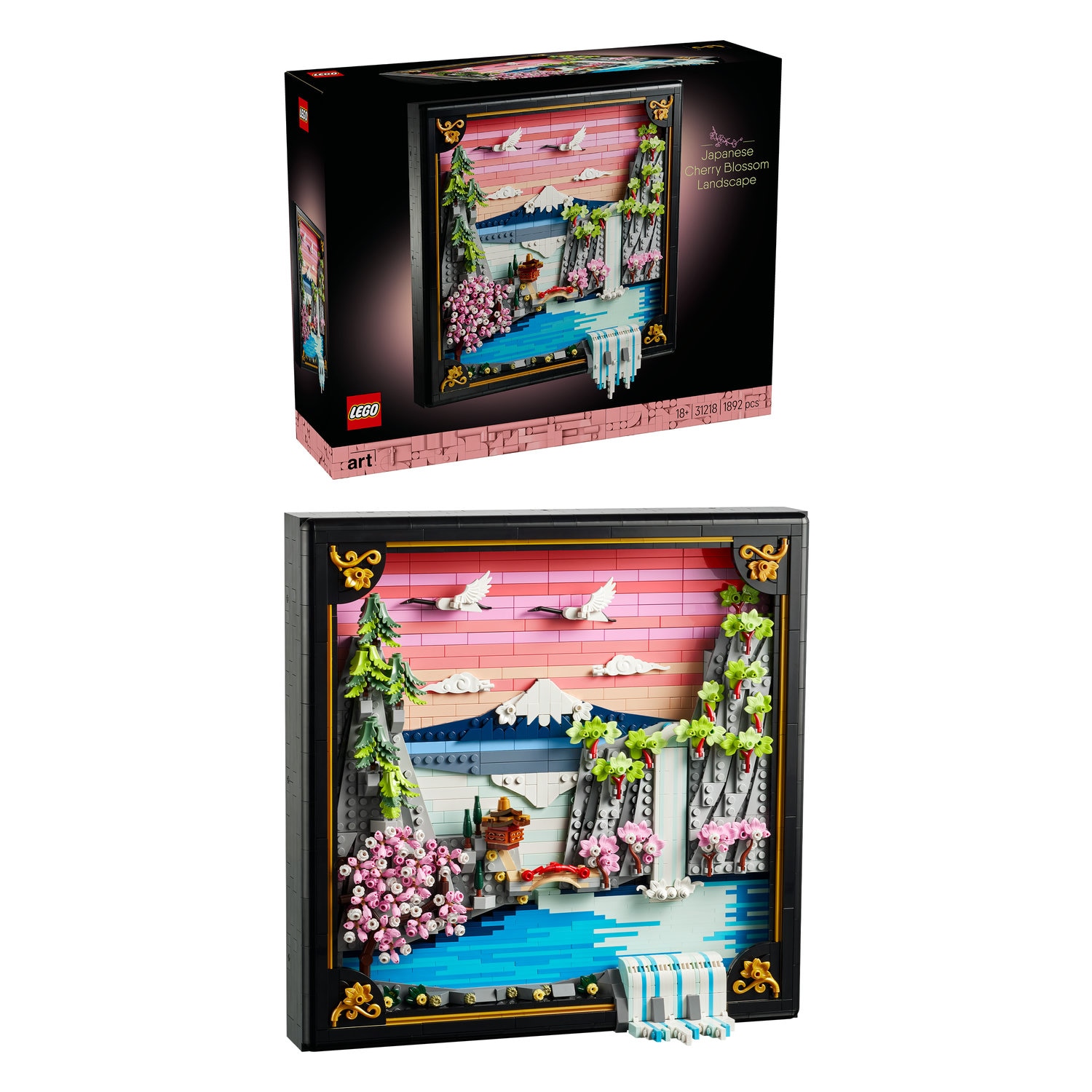 Fleuriセット LEGO® ART - Peisaj cu flori de cires japonez 31218, 1892 piese