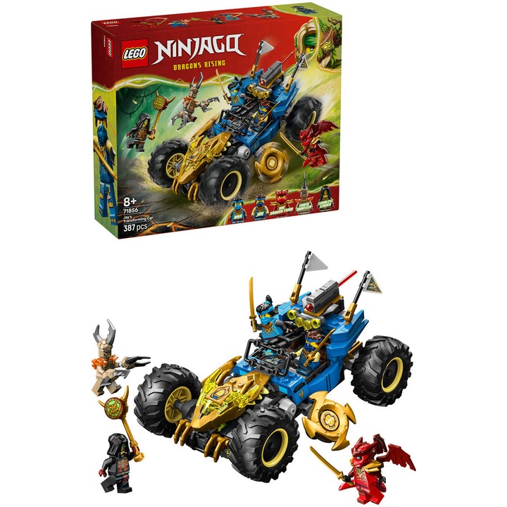 LEGO® Ninjago, Трансформираща се кола на Джей 71856, 387 части
