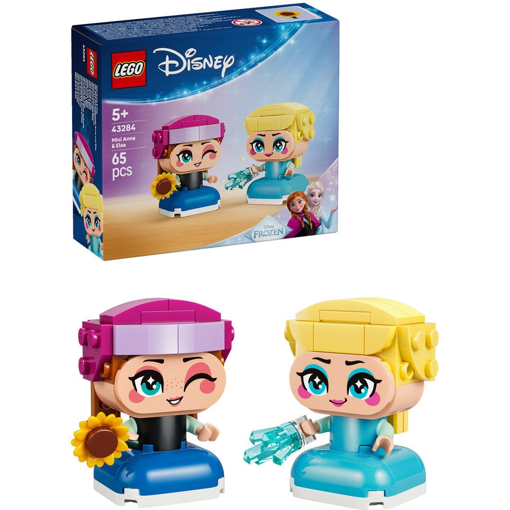 LEGO® Disney Princess - Miniprintesele Anna si Elsa 43284, 65 piese