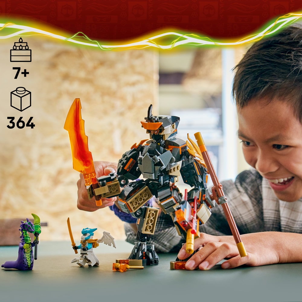 LEGO® Ninjago - Robotul de misiune al lui Cole si dragonul Zane