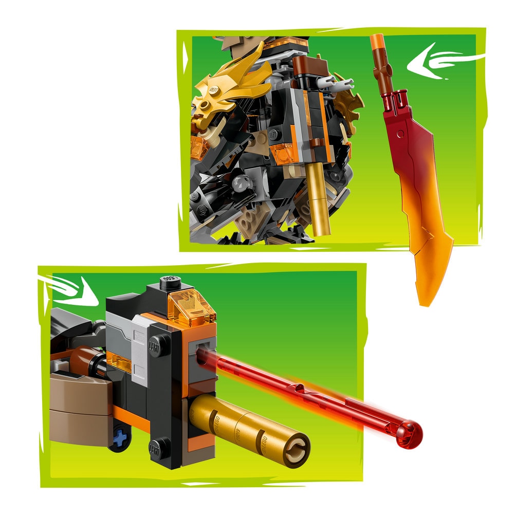 LEGO® Ninjago - Robotul de misiune al lui Cole si dragonul Zane