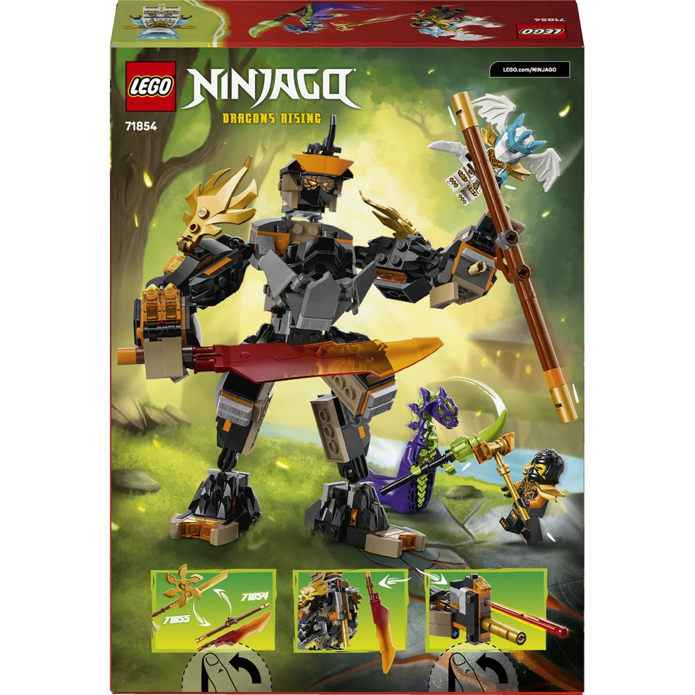 LEGO® Ninjago - Robotul de misiune al lui Cole si dragonul Zane
