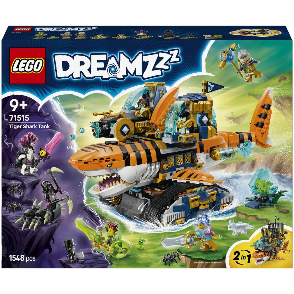 LEGO® DREAMZzz - Tancul tigru-rechin 71515, 1548 piese - eMAG.ro