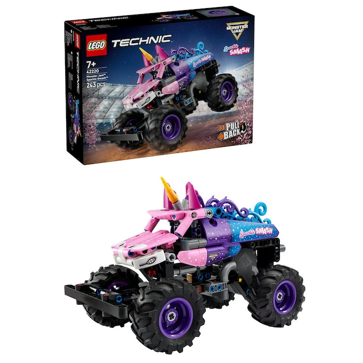 LEGO® Technic, Monster Jam™ Sparkle Smash™ с пружинен двигател 42220, 243 части