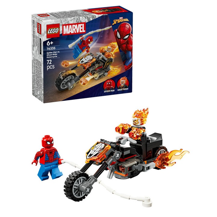 LEGO® Marvel, Спайдър-Мен срещу Призрачния ездач на мотор 76335, 72 части