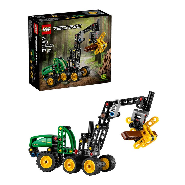 LEGO® Technic, John Deere 1470H kerekes betakarítógép 42218, 117 darabos