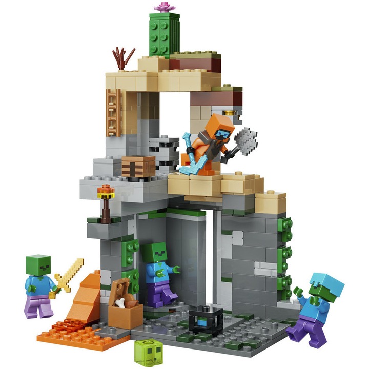 LEGO® Minecraft, Подземието със зомбита 21587, 284 части