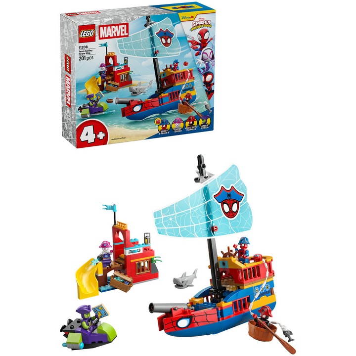 LEGO® Spidey - Corabia de pirati a echipei lui Spidey 11208, 201 piese