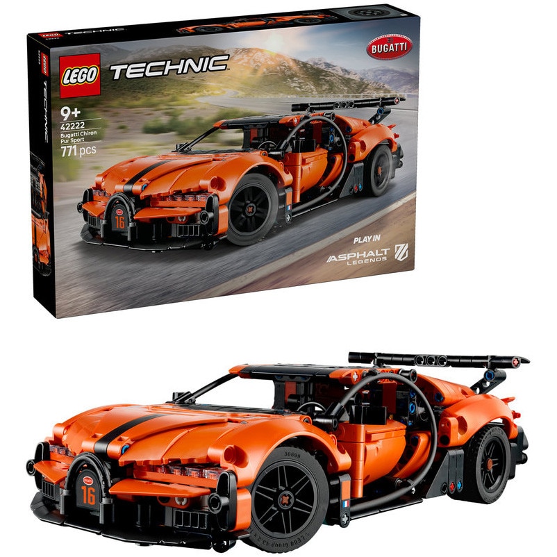 LEGO® Technic - Hipermasina Bugatti Chiron Pur Sport 42222, 771 piese