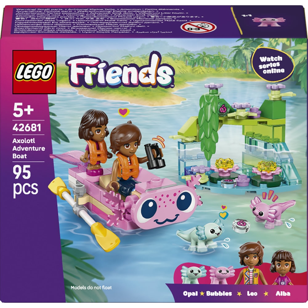 LEGO® Friends - Barca-axolotl pentru aventuri 42681, 95 piese