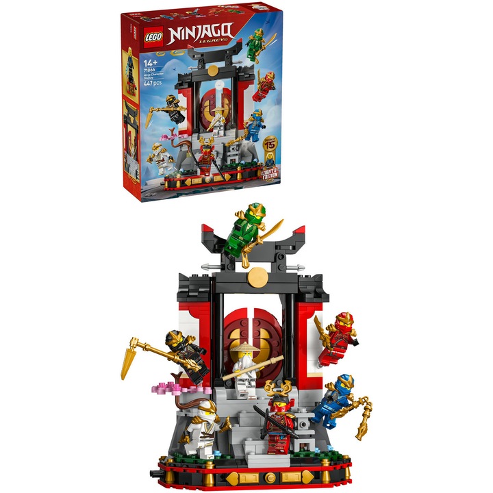 LEGO® Ninjago - Model pentru etalare cu personaje ninja la a 15-a aniversare 71866, 447 piese