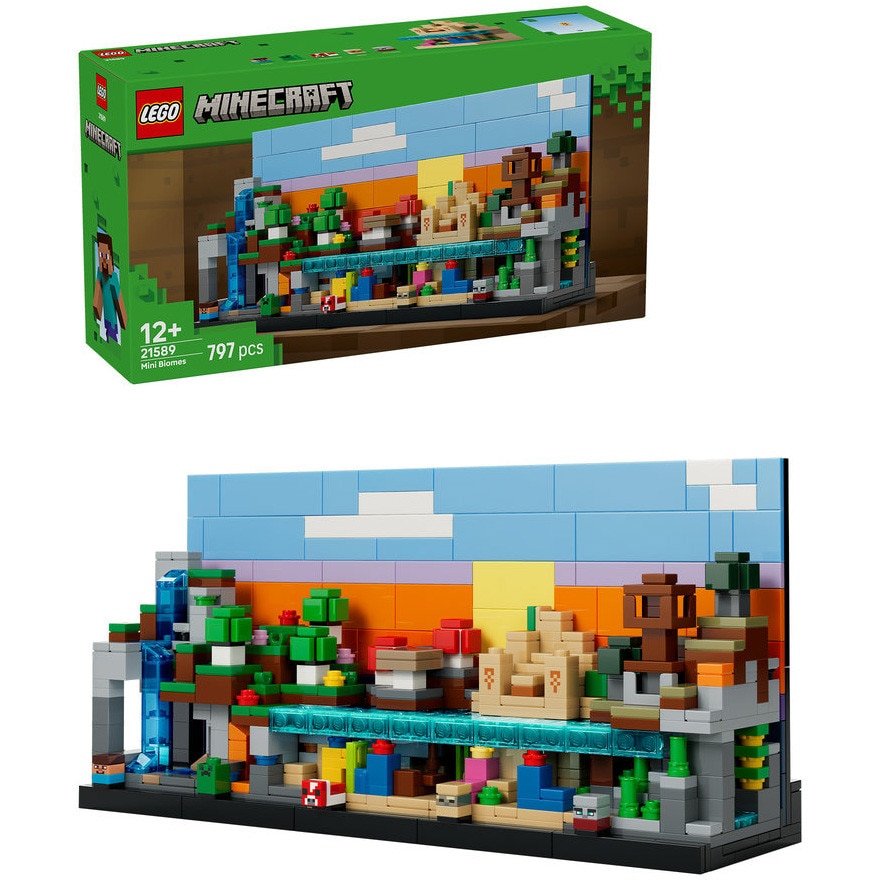 えみ　計７点☆MINI１・２・３カラフル LEGO® Minecraft - Minibiomuri 21589, 797 piese - eMAG.ro
