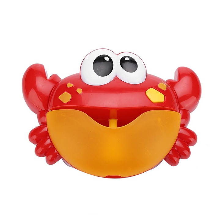 Relaxdays 5279011 interaktív gyermek szappanbuborék játék, Rák, 24 x 15.5 cm, Piros, Eco Pack