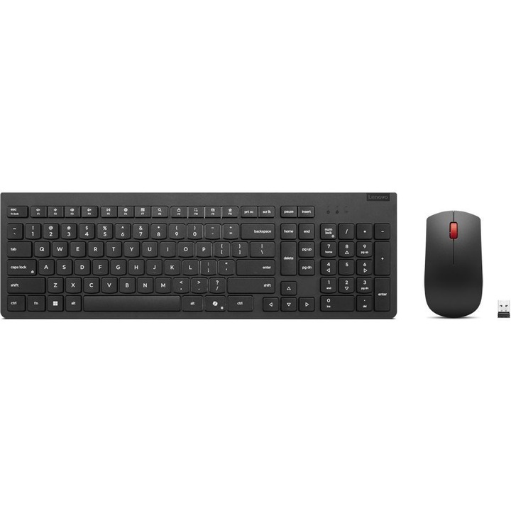 Безжичен комплект Lenovo Essential Gen 2, Черен, Wireless