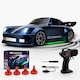 Masina cu telecomanda RC, 1:64 drift car, 4x4 full proportional, Lumini LED, Viteza si drift pe masa, Incarcare USB, Telecomanda 2,4G, Copii 7-14 ani, Albastru inchis