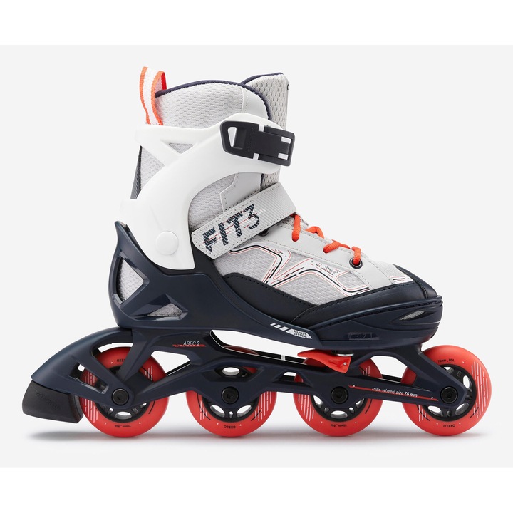 Ролкови кънки за деца 32/35, сиво-розови