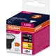 Pachet 10 becuri LED OSRAM GU10, 120 °, 6.9W (50W), 540 lumeni, lumina calda (2700K), clasa energetica F, Negru