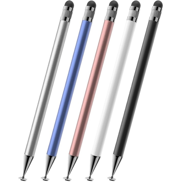 Set de 5 creioane stylus pentru tableta, Ronyes, multicolor, 0,8x0,8x13 cm
