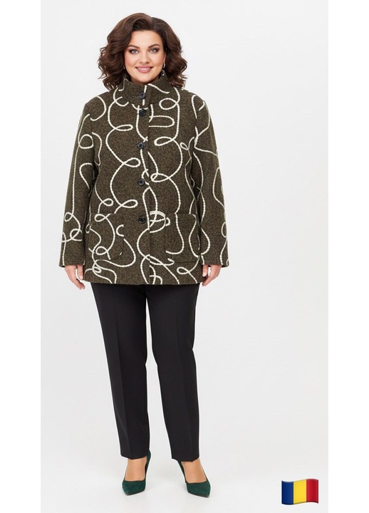 Palton scurt, stofa bucle, universala, Maro, One Size