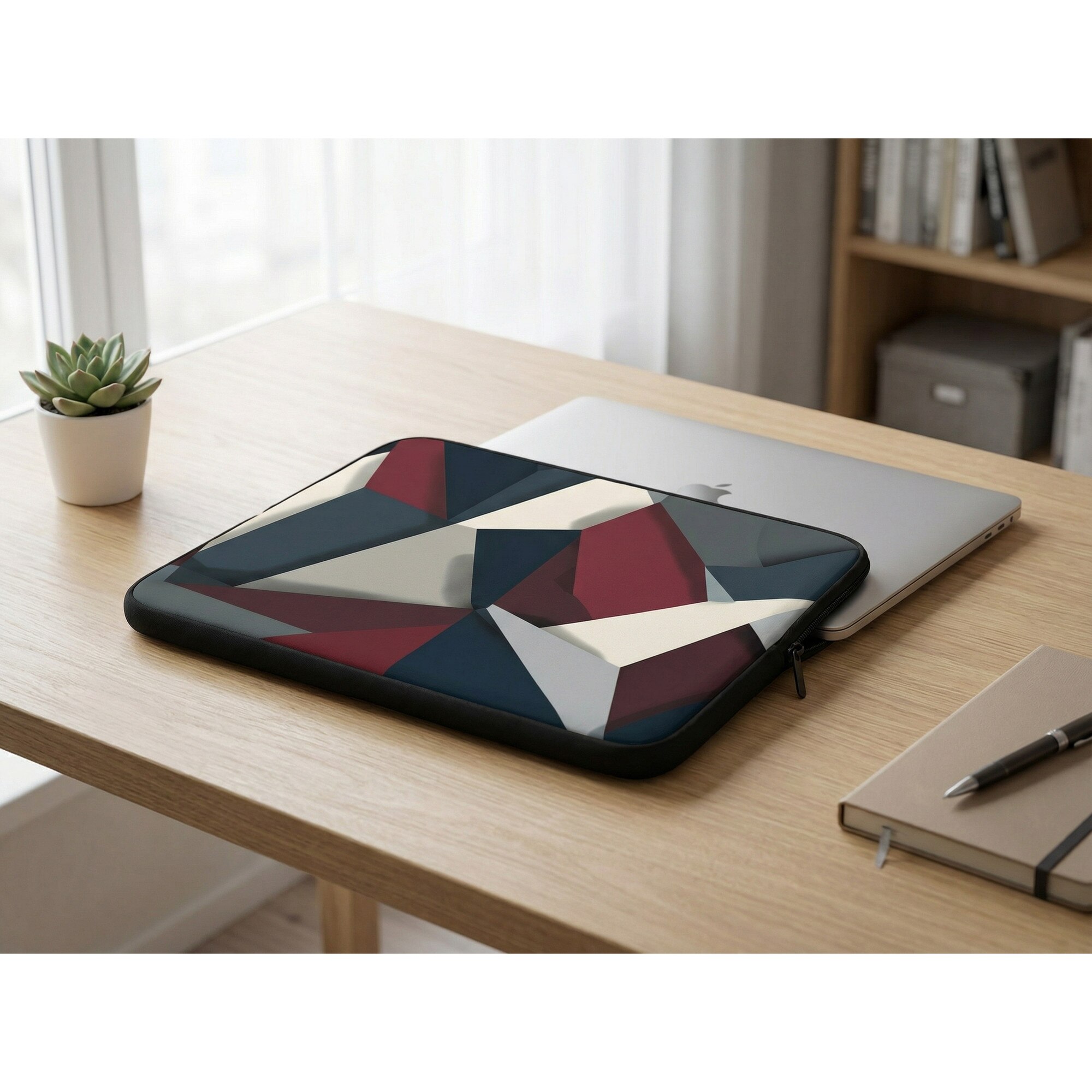 Husa pentru MacBook Pro/Air sau Laptop 14-15 inch, Tip Sleeve, Artinplace, Design Artistic,, Geometrie Abstracta", Neopren, Protectie Anti-Soc, Impermeabila, Multicolor