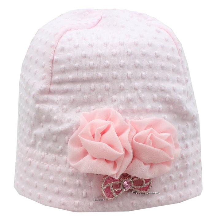 Fes bebe, Carolina, bumbac, roz 40 cm