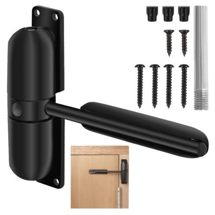 Amortizor Usa Si Porti, Greutate Maxima 60 Kg, Ajustabil, Dimensiune 11.5x3.3x2.5 cm, Culoare Negru