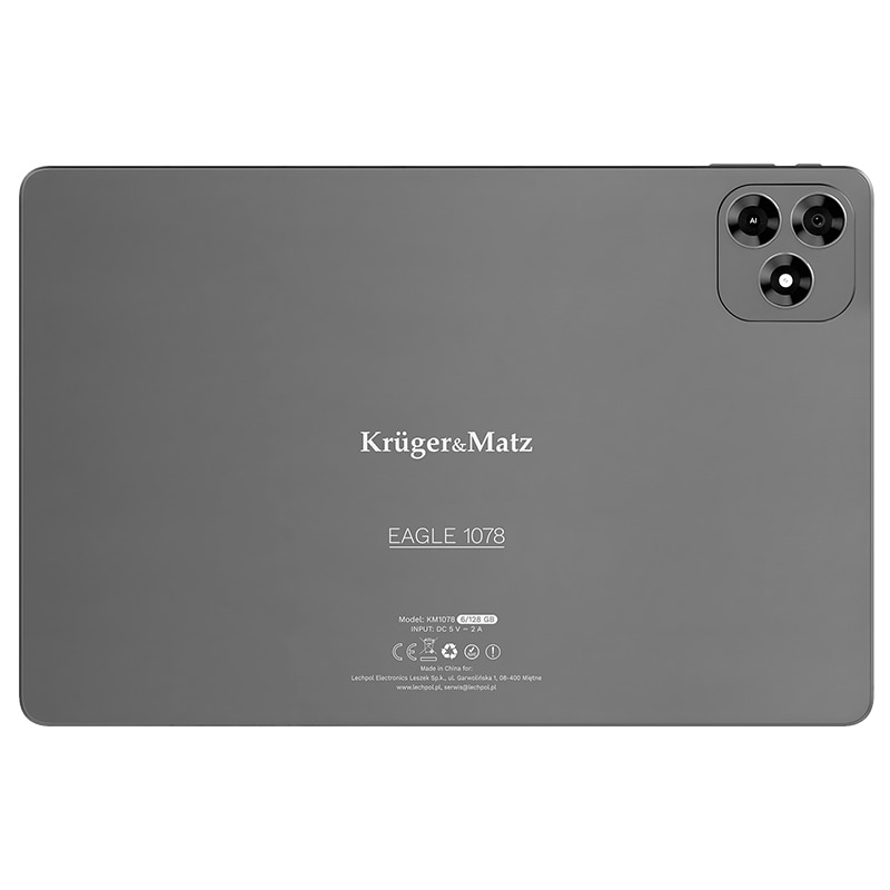 Tableta Kruger&Matz KM1078, Procesor MediaTek MT8781V/CA Octa-Core, Ecran IPS 10.95", 6GB RAM, 128GB Flash, Wi-Fi, Bluetooth, Android Gri